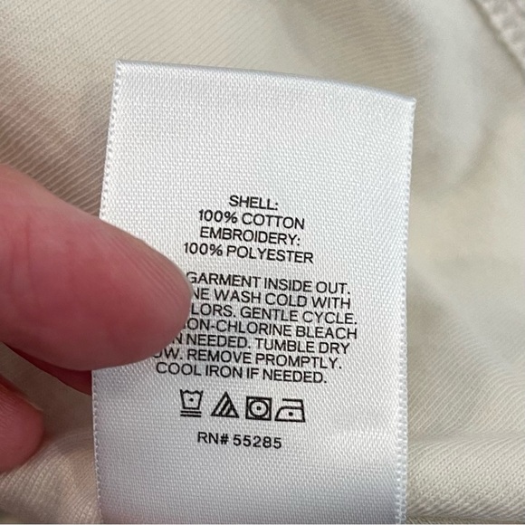 Express Embroidered Square Neck Puff Sleeve Top Women’s Small Ivory Cottagecore - Picture 8 of 11